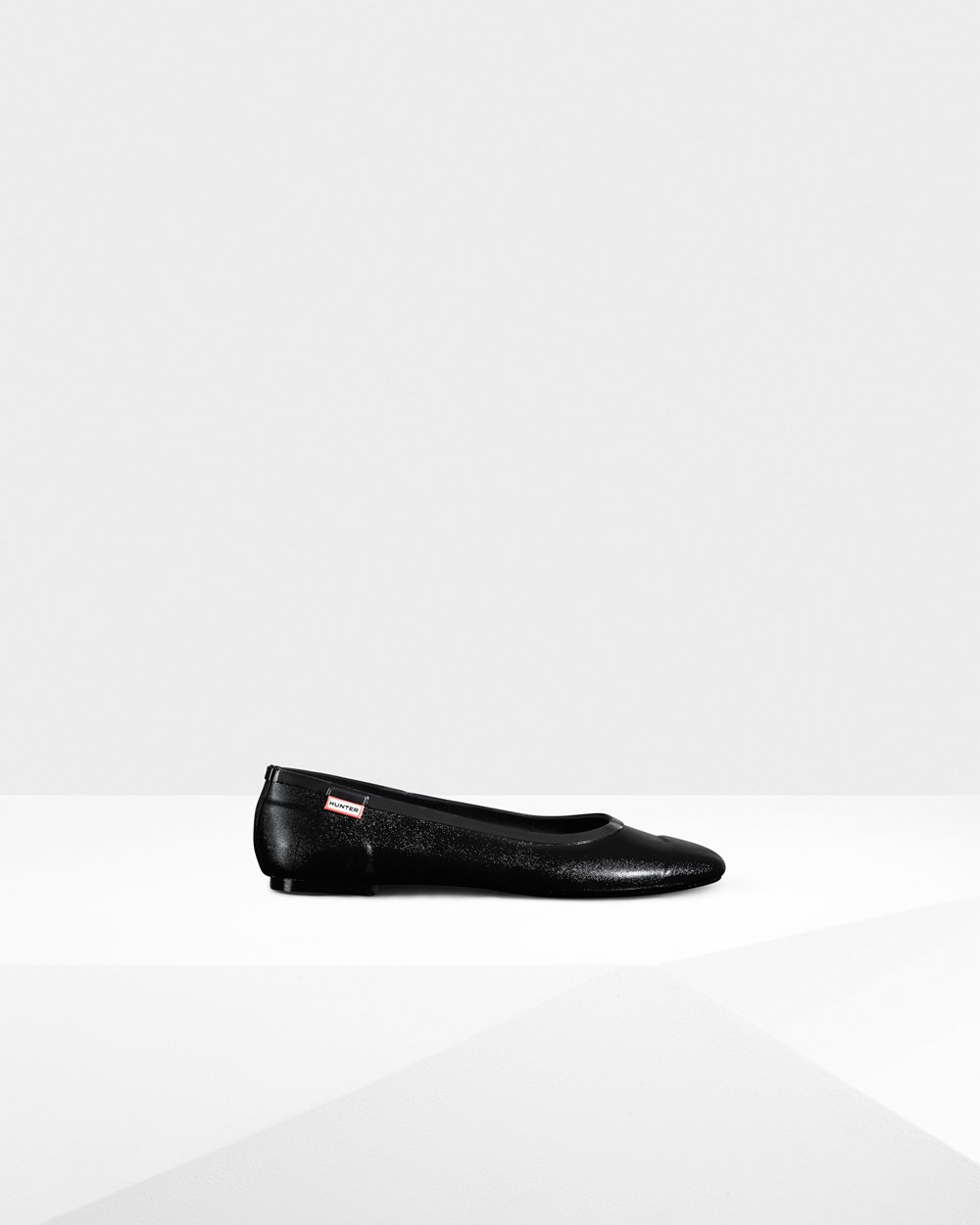 Hunter Balerinler Bayan Siyah - Original Tour Gloss Flats - Türkiye CO4761952
